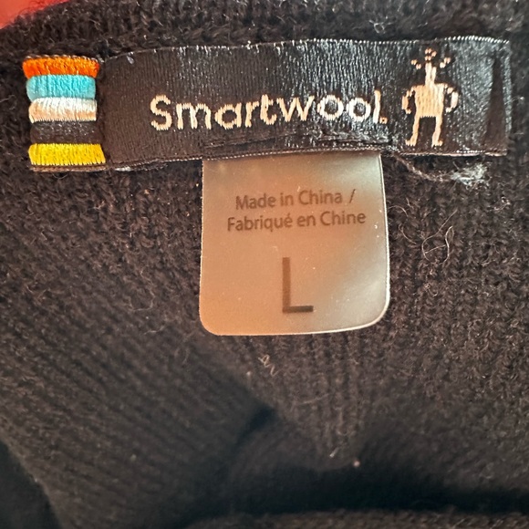 Smartwool Shadow Pine V-Neck Rib Sweater Black - Picture 5 of 7